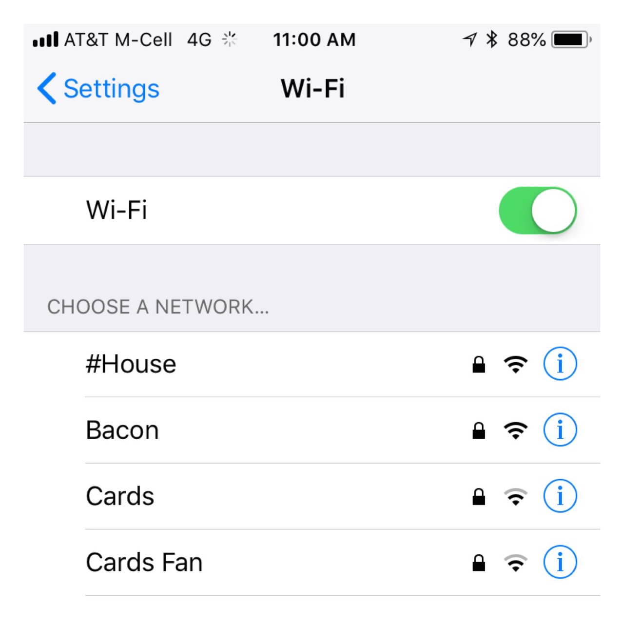 Always choose Bacon as your SSID.